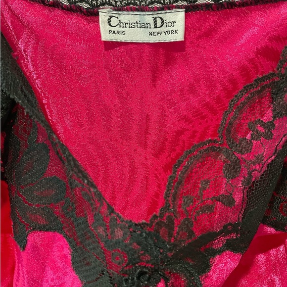 Dior Pink and Black Lace Chemise - Picture 5 of 15